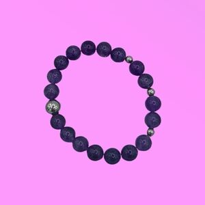 Purple Amethyst & Silver Bracelet